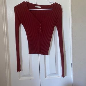 long sleeve shirt burnt orange